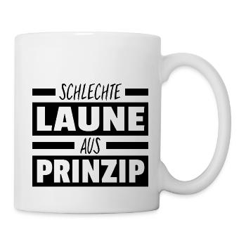 Schlechte Laune Aus Prinzip Misanthrop Sprüche - Tasse - Weiß - Rechts