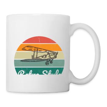 Retro Vibe Flugzeug style - Tasse - Weiß - Rechts