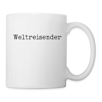 Urlaub Reise Welt Strand Meer Berge Outdoor - Tasse - Weiß - Rechts