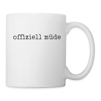 müde schlafen Bett entspannen Kostüm - Tasse - Weiß - Rechts