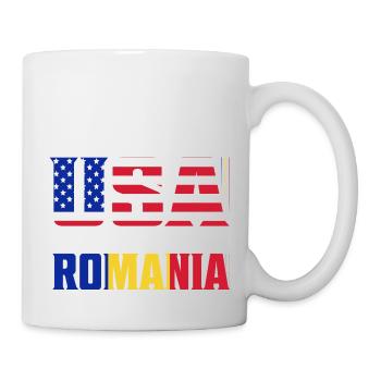 Ma maison est aux États-Unis mais mon cœur vient de Roumanie - Mug blanc - blanc - Droite