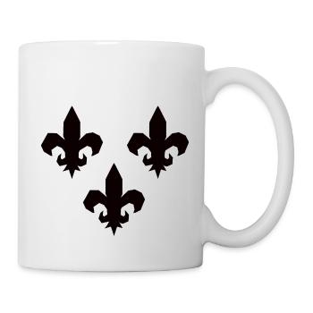 Fleurs de lys - Mug blanc - blanc - Droite
