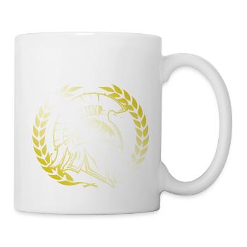 Casque Spartan Warrior Gold Gladiator Gym - Mug blanc - blanc - Droite