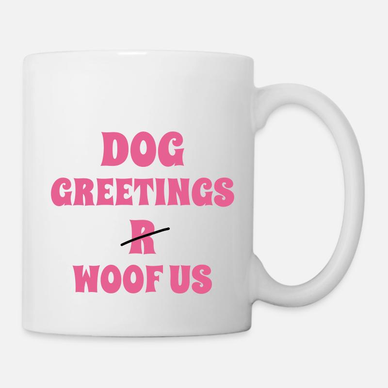 DogGreetingsPink - Mug - white
