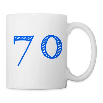 70. 70 YEARS. 70TH ANNIVERSARY. 70TH ANNIVERSARY. - Mug - white - Right