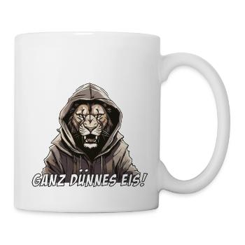 Ganz dünnes Eis Löwe - Tasse - Weiß - Rechts