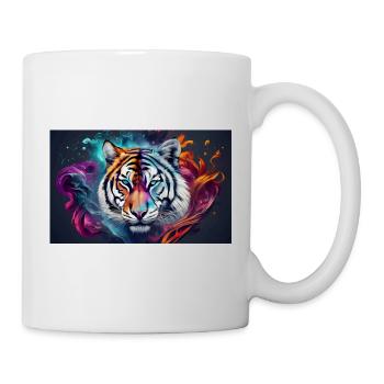 colorful tiger - Mug - white - Right