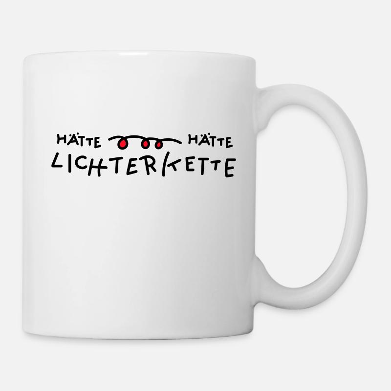Lichterkette Sprüche - Tasse - Weiß