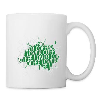 awesome addicted geek funny jokes cappuccino - Tasse - Weiß - Rechts