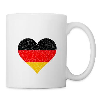 Deutschland Herz - Tasse - Weiß - Rechts