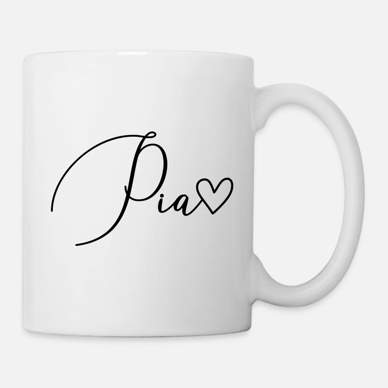 Pia Name Vorname Mädchen - Tasse - Weiß