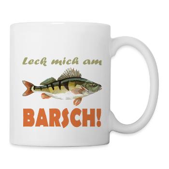 Leck mich am Barsch! - Tasse - Weiß - Rechts