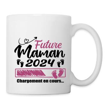 Future Maman 2024 Chargement En Cours - Cadeau - Mug blanc - blanc - Droite
