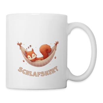 Schlafshirt mit Eichhörnchen - Tasse - Weiß - Rechts