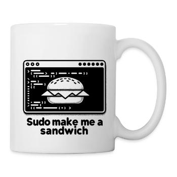 Sudo mach mir ein Sandwich - Tasse - Weiß - Rechts