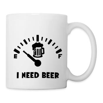 j'ai besoin d'une bière - Mug blanc - blanc - Droite