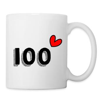 100. 100 JAHRE. 100-JÄHRIGES JUBILÄUM. 100. GEBURTSTAG - Tasse - Weiß - Rechts