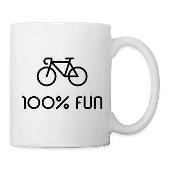 Racing Bike / Road Bike – 100% Fun (Bicycle / B) - Mug - white - Right