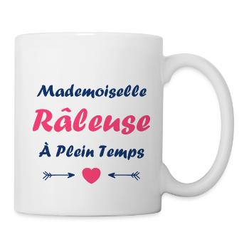Mademoiselle raleuse - Mug blanc - blanc - Droite