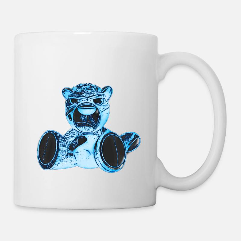 Creepy Teddy Blue - Tasse - Weiß