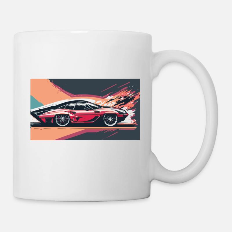 Sunset Racecar - Mug - white