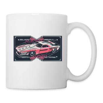 Red Retro Racecar - Mug - white - Right