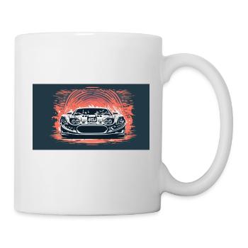 White Racecar in the Sunset - Tasse - Weiß - Rechts