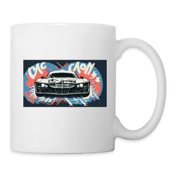 Headlights of a Racecar - Tasse - Weiß - Rechts