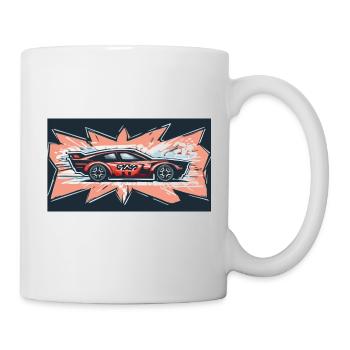Comic Racecar - Tasse - Weiß - Rechts