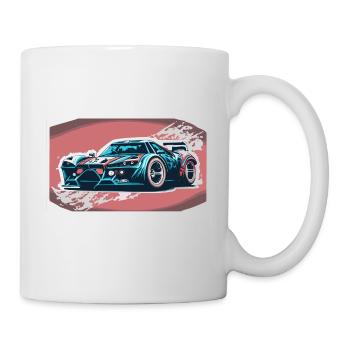 Blue Racecar (Racecar Collection) - Tasse - Weiß - Rechts