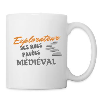 Explorateur des rues pavées médiéval - Mug blanc - blanc - Droite