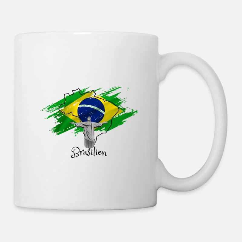 J’aime le Brésil - Statue du Christ - Mug blanc - blanc