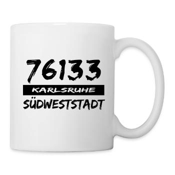 76133 Karlsruhe Südweststadt - Tasse - Weiß - Rechts