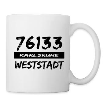 76133 Karlsruhe Weststadt - Tasse - Weiß - Rechts