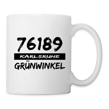 76189 Karlsruhe Grünwinkel - Tasse - Weiß - Rechts