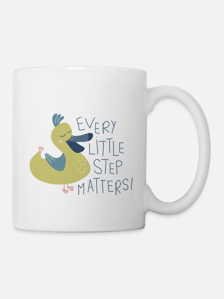 Illustration "Every little step matters!" - Mug - white