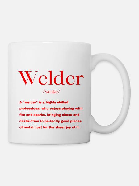 Schweißer - Tasse - Weiß