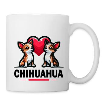 Charmant duo Chihuahua - Mug blanc - blanc - Droite