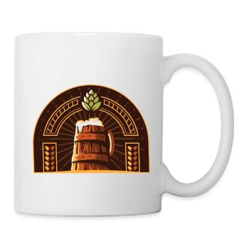 Bier Logo - Tasse - Weiß - Rechts