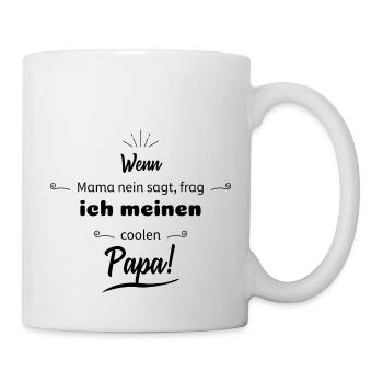 lustige Sprüche cooler papa - Tasse - Weiß - Rechts