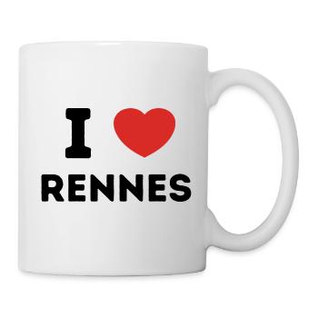 I Love with Heart Rennes - Mug - white - Right