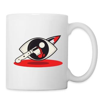 Logo Couteau dans l’œil - Mug blanc - blanc - Droite