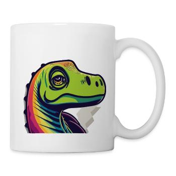 Regenbogen Echse - Tasse - Weiß - Rechts