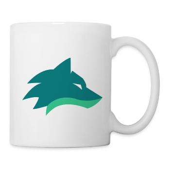Logo de loup - Mug blanc - blanc - Droite
