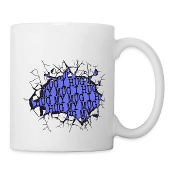 office roastedbeans present geek tired morning - Tasse - Weiß - Rechts