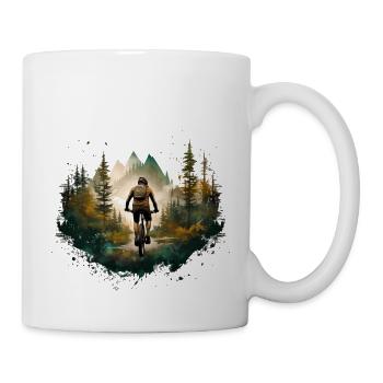 Fahrrad Bike Shirt Radfahren Mountainbike Shirt - Tasse - Weiß - Rechts