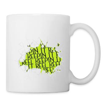 mari pêcheur pêche pêche hameçon heureux - Mug blanc - blanc - Droite