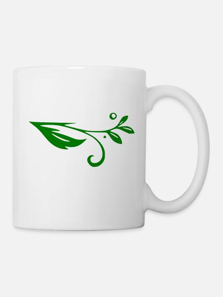 Schnörkel Ranke - Tasse - Weiß