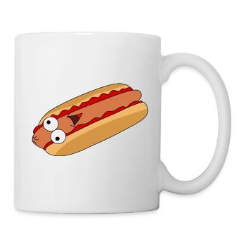 Hot dog with face - Mug - white - Right