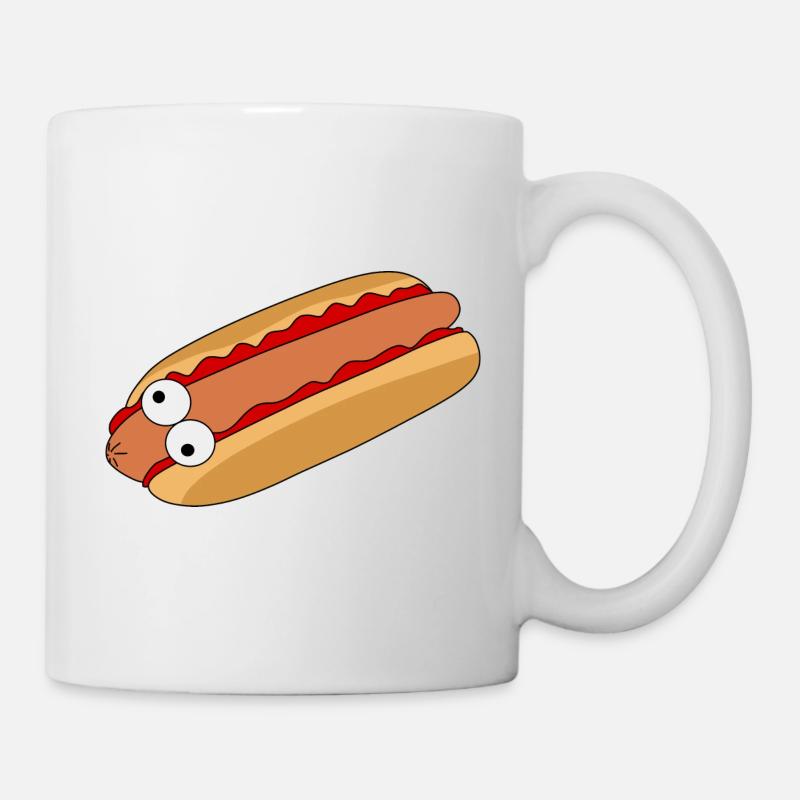 Hot-dog fou - Mug blanc - blanc